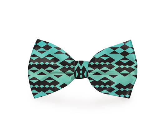 My Tribe Turquoise Dog Bow Tie