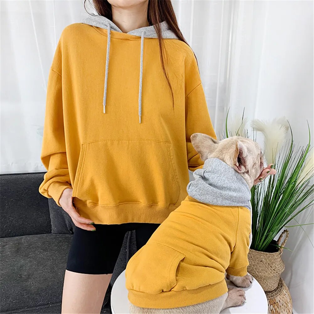 Casual Dog and Owner Matching Hoodie Set